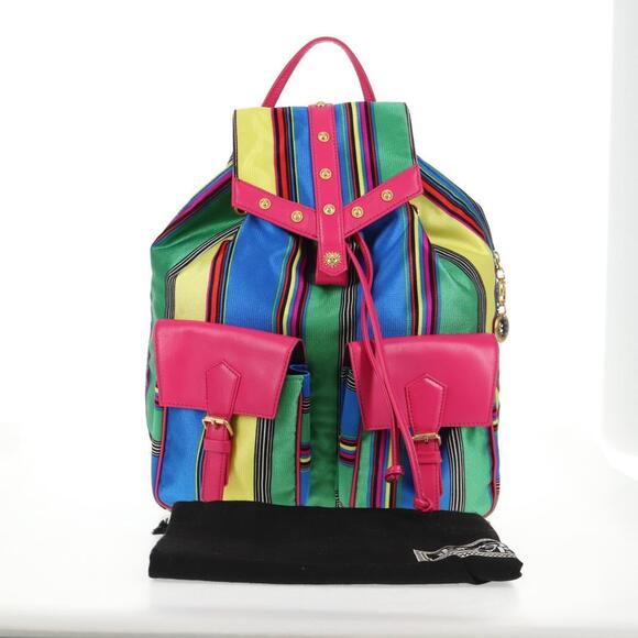 Gianni Versace Backpack Canvas Multicolor Gold Auth 142845V main image 6